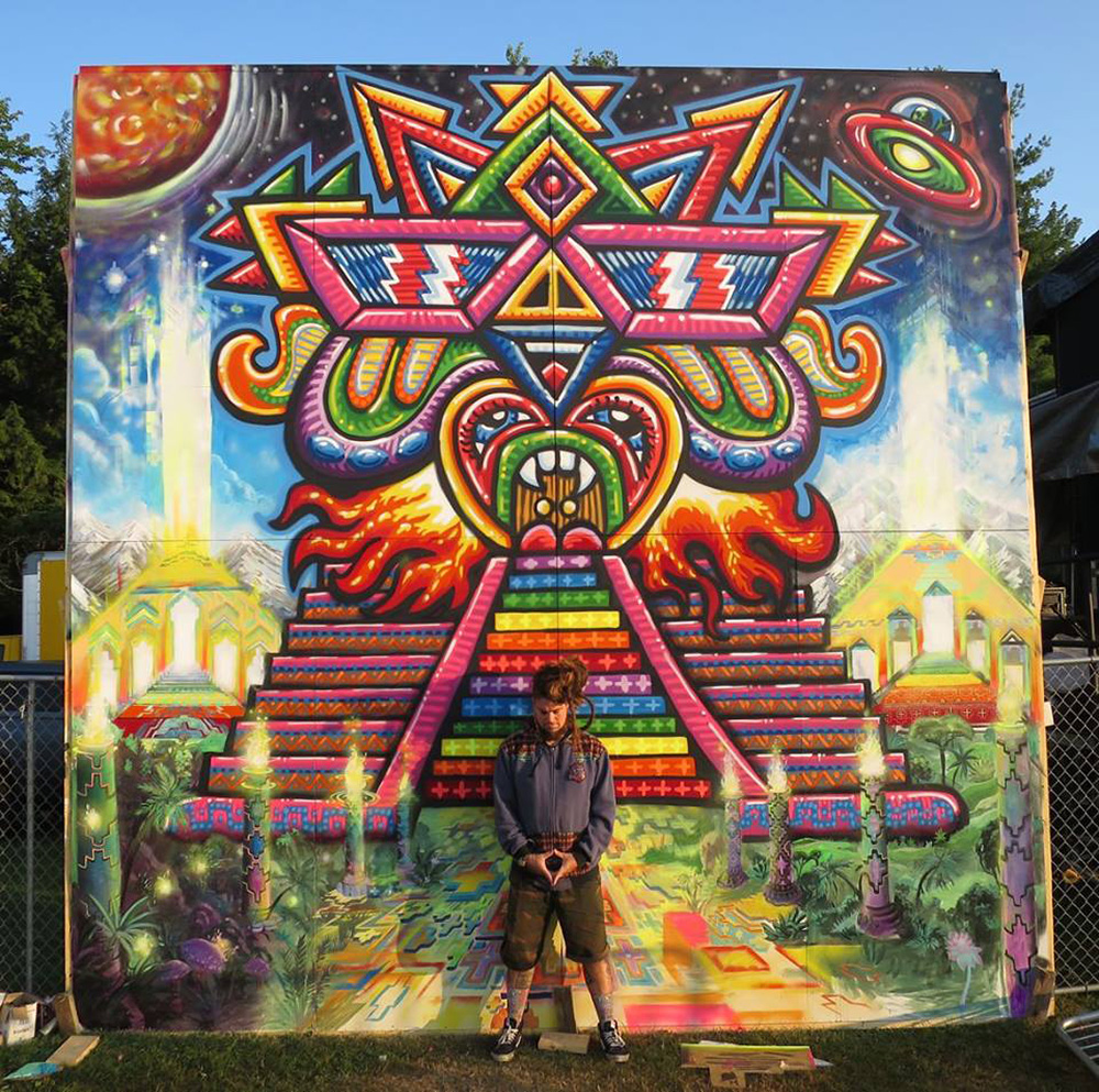 Chris Dyer mural Temple of Boom